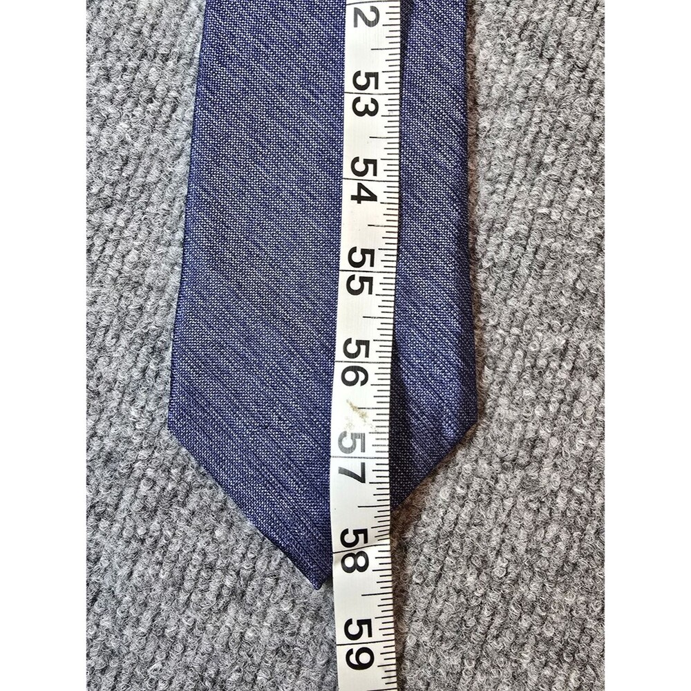 Bruno Piattelli Silk Tie NWT Midnight Blue Textured Mens Classic Necktie - Picture 5 of 5